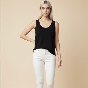 Nina Leonard Black Tank Top